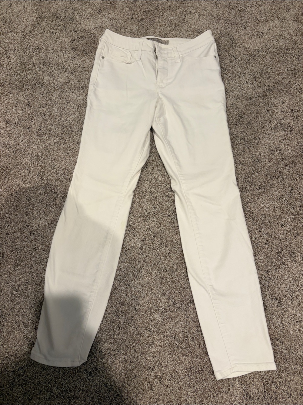 Athleta White Straight-Leg Jeans